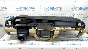 Bord BMW Seria 5 F10 11-16 negru și bej cu airbag