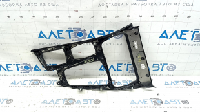 Накладка центральной консоли верхняя BMW 5 F10 11-16 АКПП под дерево ясень braun, без накладок, царапины