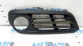 Grilă inferioară bară față dreapta BMW 5 F10 14-16 deschisă pentru proiectoare de ceață, Bază, nisip