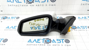 Зеркало боковое левое в сборе BMW 5 F10 14-16 5 пинов, поворотник, подогрев, автозатемнение, белое, трещины в стекле поворотника