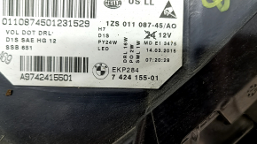 Фара передняя левая в сборе BMW 5 F10 14-16 ксенон, под полировку, царапина