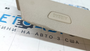 Ornamente montanți față bej striat pentru BMW 5 F10 11-16, dreapta sus, zgâriate, necesită curățare