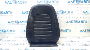 Tapițerie spătar scaun șofer pentru VW CC 08-17, piele neagră, perforată, încălzită, cutată