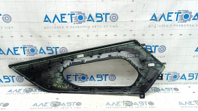 Ornamente consolei centrale stânga sus pentru VW Atlas 24-25, piele neagră cu cusături albe