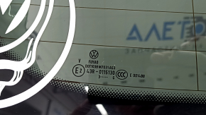 Дверь багажника голая со стеклом VW Atlas 24-26 тонировка, белый LC9A, вмятина, царапины на стекле