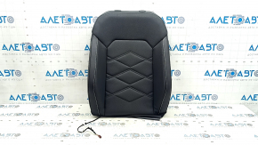 Tapițerie spătar scaun pasager VW Atlas 24-25, piele neagră, cusături albe, SE, perforație, încălzire, ventilație
