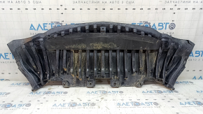 Защита переднего бампера Mercedes C-class W205 300 15-21 надломы, затерта