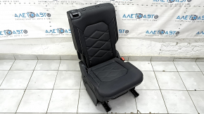 Rândul de scaune din spate, dreapta, al doilea rând, VW Atlas 24-25, piele neagră, cusături albe, perforație, SE