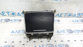 Бокс карман центральной консоли с подстаканниками Mercedes C-class W205 15-21 под темное дерево, тип 2 с подсветкой, контакт с водой
