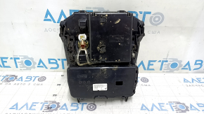 Бокс карман центральной консоли с подстаканниками Mercedes C-class W205 15-21 под темное дерево, тип 2 с подсветкой, контакт с водой