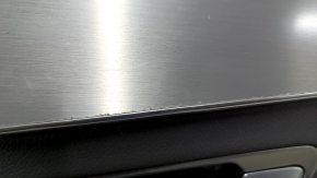 Ornamente ușă spate dreapta Mercedes Clasa C W205 19-21 piele gri închis fără cortină, Burmester, inserție piele gri închis, cotieră piele gri închis, ornament gri, contact cu apa, sub negru