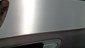 Обшивка двери карточка передняя правая Mercedes C-class W205 19-21 кожа темно-серая, Burmester, вставка кожа темно-серая, подлокотник кожа -темно серая, молдинг серый, с ручкой, контакт с водой, под
