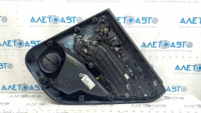 Ornamente ușă, spate stânga, Audi Q5 80A 18-20, piele neagră, ornament din lemn, cu mâner, cotieră și inserție, piele neagră, cu scârțâitor, zgârieturi