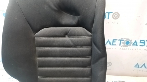Spătar banchetă spate dreapta pentru Ford Fusion mk5 13-15, material textil negru, cusături albe, lovituri