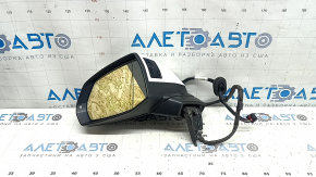 Ansamblu oglindă retrovizoare stânga pentru Audi Q5 80A 18-24V, 15 pini, reglare automată a intensității luminii, semnalizare, BSM, încălzită, alb