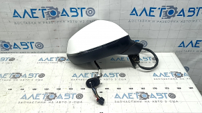 Зеркало боковое правое в сборе Audi Q5 80A 18-24 15 пинов, автозатемнение, поворотник, BSM, подогрев, белое, царапины