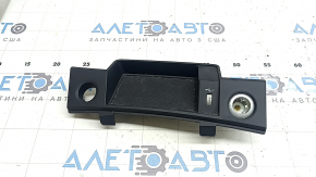 Ornament consolă centrală față pentru buton start/stop pentru Audi Q5 80A 18-24 negru, cu brichetă