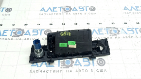 Накладка центральной консоли передняя под кнопку start/stop Audi Q5 80A 18-24 черная, с прикуривателем
