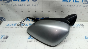 Зеркало боковое левое в сборе Mazda CX-5 17-24 6 пинов, BSM, подогрев, поворотник, серебро, трещина в корпусе
