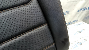 Спинка заднего ряда 2 ряд правая Mazda CX-5 17-25 кожа черная, с перфорацией, с коричневой строчкой, без подголовника, примята, под чистку