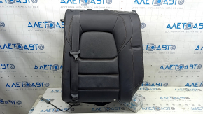 Спинка заднего ряда 2 ряд левая Mazda CX-5 17-25 кожа черная, с перфорацией, с коричневой строчкой, с ремнем, без подголовника, примята, под чистку