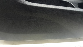 Ornamente ușă, stânga față, BMW X3 G01 18-21, piele neagră, inserție piele neagră, ornamente stejar închis, cotiera piele neagră, inserție cromată, cu mâner, zgârieturi