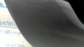 Ornamente ușă, stânga față, BMW X3 G01 18-21, piele neagră, inserție piele neagră, ornamente stejar închis, cotiera piele neagră, inserție cromată, cu mâner, zgârieturi