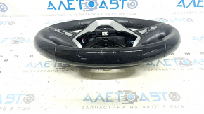Руль голый BMW X3 G01 18-24 кожа, черный, с подогревом, с накладкой, с кнопками и лепестками, царапины, потерт, надрывы