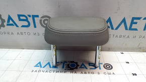 Подголовник 2 ряда центральный BMW 3 F30 4d 12-18 кожа серая, коричневая строчка