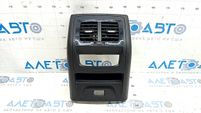 Ornamente console centrale spate pentru BMW X3 G01 18-21, negre, cu deflector, zgârieturi