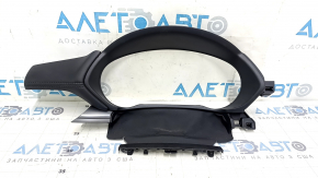 Обрамления щитка приборов Mazda CX-5 21-24 кожа черная, вставка серая, под 10.3"