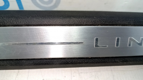 Prag ușă stânga față Lincoln MKC 15-19, negru, neiluminat, zgârieturi