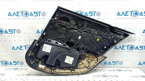 Ansamblu panou ușă spate stânga BMW 5 G30 17-23 piele neagră, Sensatec, cotieră și inserție piele neagră, ornament din lemn lucios, cu iluminare din spate, cu mâner, zgârietură, ruptură