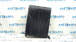 Spătar banchetă spate, rândul 2, stânga, BMW 5 G30 17-23, piele Dakota, neagră, încălzită, Sport line, cu aspect încrețit