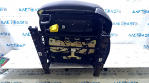 Водительское сидение Chevrolet Volt 16- без airbag, механическое, ткань черная+серая, синяя строчка, с подогревом, без ролика регулировки наклона спинки