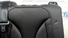 Spătar banchetă stânga spate, rândul 2, Lincoln MKC 15-19, piele neagră, cu centură și cotieră, șifonat, necesită curățare, zgârieturi pe plastic