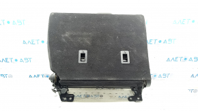 Spătar banchetă stânga spate, rândul 2, Lincoln MKC 15-19, piele neagră, cu centură și cotieră, șifonat, necesită curățare, zgârieturi pe plastic