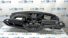 Торпедо передняя панель с AIRBAG BMW 5 G30 17-23 черная под проекцию