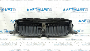 Решетка радиатора grill в сборе BMW 5 G30 17-20 Sport Line, с жалюзи дефлектором радиатора, хром, песок, выцвела глянцевая накладка