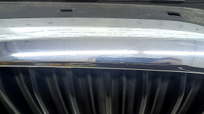 Решетка радиатора grill в сборе BMW 5 G30 17-20 Sport Line, с жалюзи дефлектором радиатора, хром, песок, выцвела глянцевая накладка