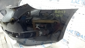 Бампер задний голый BMW 5 G30 17-20 под парктроники, черный, царапины, прижат, надломаны крепления