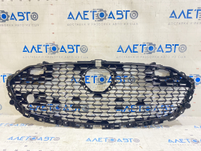 Решетка радиатора grill Mazda 3 19-26 4d черный глянец