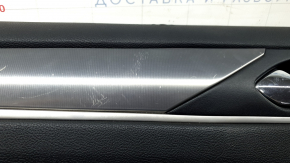 Ornamente ușă față stânga Lincoln MKC 17-19 piele neagră cu inserție gri, presată deasupra