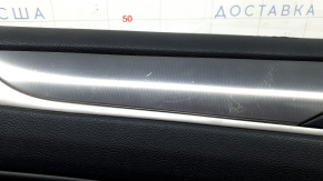 Ornamente ușă față stânga Lincoln MKC 17-19 piele neagră cu inserție gri, presată deasupra