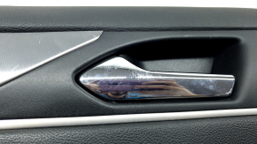 Ornamente ușă față stânga Lincoln MKC 17-19 piele neagră cu inserție gri, presată deasupra