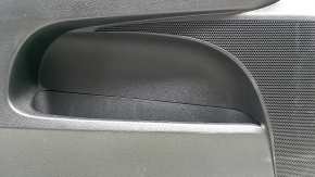 Обшивка двери карточка передняя левая Toyota Avalon 13-18 XLE черная, подлокотник кожа черный, с ручкой, царапины, потертость