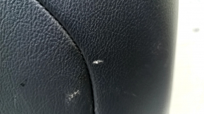 Tapițerie spătar scaun șofer Jeep Compass 17-21, combinație de piele neagră, cusături albe și maro, zgâriată