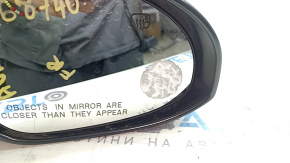 Зеркало боковое правое в сборе Toyota Avalon 13-18 9 пинов, подогрев, поворотник, серебро, потерто, дефект краски, в клее
