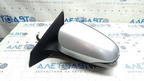 Зеркало боковое левое в сборе Toyota Avalon 13-18 9 пинов, поворотник, подогрев, серебро, в клее