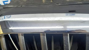 Решетка радиатора grill в сборе BMW X5 G05 19-23 с жалюзи дефлектором радиатора 3.0T с моторчиком, X-LINE, под камеру 360, хром, царапины